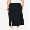 Woman Within Plus Size Petite Sport Knit Side-Slit Skirt - 38/40, Black view 2