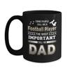 BeeTeeStore Football Player Dad Coffee Mug - The Most Important Call Me Dad Design - 11oz and 15oz Ceramic Tea Cup for Fathers - Quality Gift for Football Lovers view 1