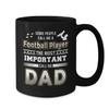 BeeTeeStore Football Player Dad Coffee Mug - The Most Important Call Me Dad Design - 11oz and 15oz Ceramic Tea Cup for Fathers - Quality Gift for Football Lovers view 2