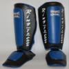 Deluxe Muay Thai Pro-Style Shin Instep for Muay Thai, MMA, Kickboxing, Stand up (Blue, Medium) view 2
