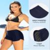 ALove Women's Swim Shorts Tankini Bottom Solid Stretch Board Shorts Navy 10 view 2