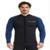Lemorecn Mens 3mm Wetsuits Jacket Long Sleeve Neoprene Wetsuits Top(2031blackblueXL) view 1