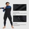 Lemorecn Mens 3mm Wetsuits Jacket Long Sleeve Neoprene Wetsuits Top(2031blackblueL) view 3