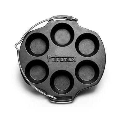 Petromax Cast Iron Muffin Pan Pre Seasoned Oven or Campfire Baking