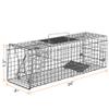 Smartxchoices 24" x 7.5" x 8" Small Live Animal Trap Steel Cage Catch and Release One Door Humane Rodent Cage Trap for Little Rabbits/Stray Cats/Squirrel/Skunk/Mink/Opossum Outdoor Animals view 2