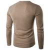 2017 Spring Summer New Men's Casual Sweater City Fashion V Collar Long Sleeved Cardigan Single-Breasted Sweater Coffee view 2