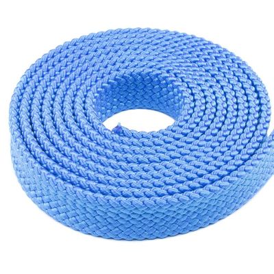 West Coast Paracord 1 Inch MFP Soft Flat Braid - PolyPro Hollow Flat Braid Rope - Black, Red, Brown, White, Olive Drab, Tan- Easy to Splice and Seal - Hanks (Pacific Blue, 100 Feet)