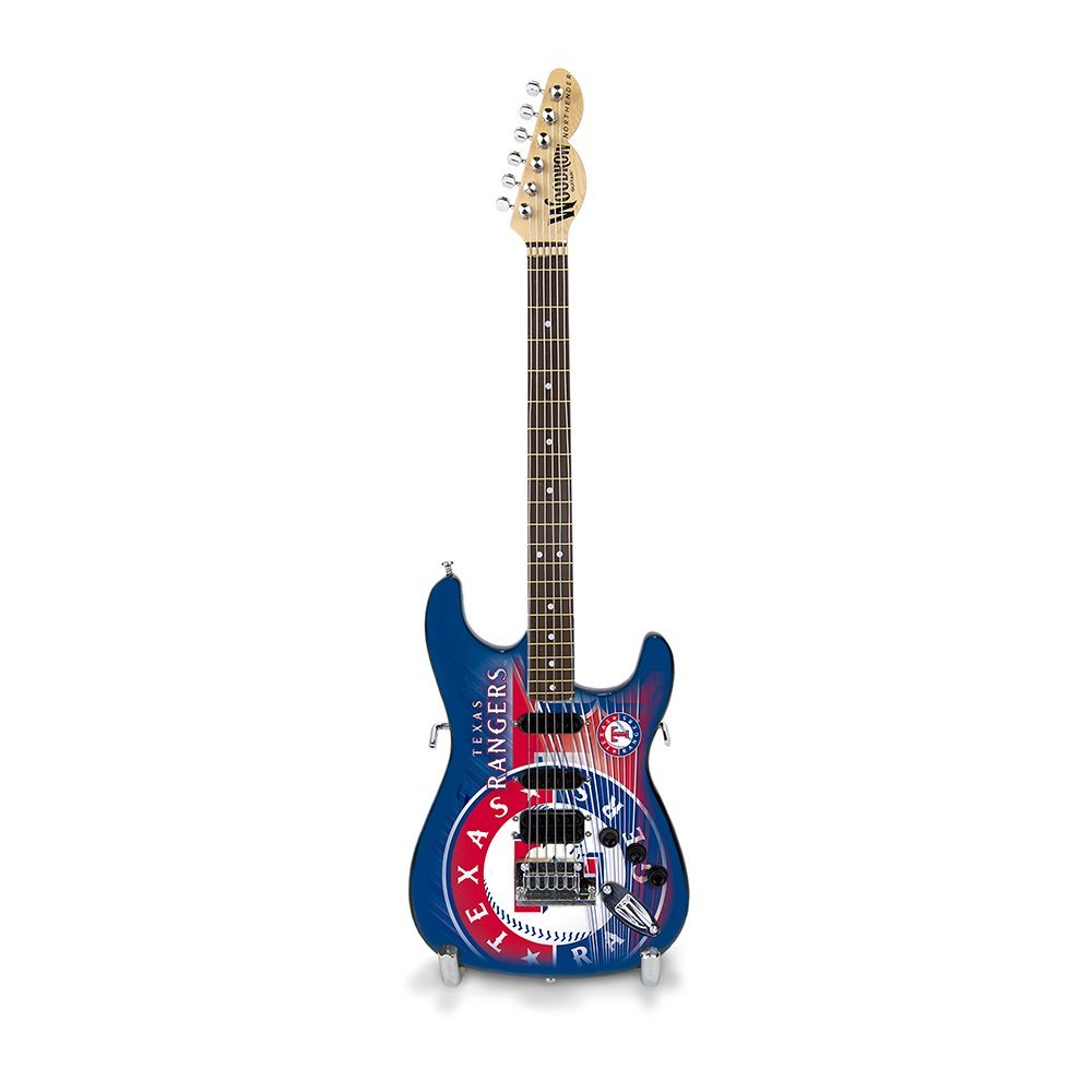 The Sports Vault MLB Texas Rangers GMMLB28Mini Guitar, Multi, One Size