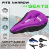 Zacro Bike Seat Cushion - Gel Padded Bike Seat Cover for Men Women Comfort, Extra Soft Exercise Bicycle Seat Compatible with Peloton, Outdoor & Indoor Bike Saddles view 2