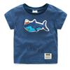Motecity Fashion Little Boys' Sharks Printed T-Shirt Blue 5T view 1