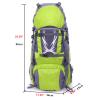 UNISTRENGH 60L Internal Frame Hiking Camping Backpack with Rain Cover Lightweight Outdoor Travel Daypack for Climbing Touring, Cyan view 2