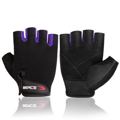 BEACE Weight Lifting Gym Gloves with Anti-Slip Leather Palm for Workout Exercise Training Fitness and Bodybuilding for Men & Women