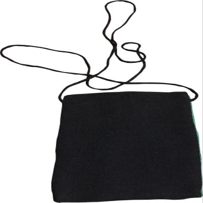 Full Funk Mid Size Thai Silk Shoulder Pouch Bag, 4x5.5inch, Pine Green