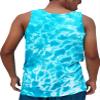 Full Funk Psychedelic Tie Dyed Summer Vest Plus Size, 4X-Large, Blue view 2