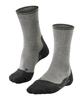 FALKE Women's TK2 Explore Wool Silk Hiking Socks, Merino Wool Silk, Breathable Quick Dry, Mid Calf, Medium Padding, Grey (Light Grey 3400), 8-9, 1 Pair view 1