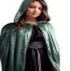 Little Adventures Deluxe Velvet Adult Cloak Cape with Lined Hood (Green),One-Size view 4