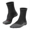 FALKE Women's TK2 Explore Wool Silk Hiking Socks, Mid Calf, Medium Padding, Breathable Quick Dry, Wool Silk, Grey (Anthracite Melange 3080), 8-9, 1 Pair view 1
