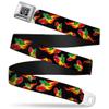 Buckle-Down Seatbelt Belt - Flaming Cherries Scattered Black - 1.0" Wide - 20-36 Inches in Length view 1