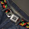 Buckle-Down Seatbelt Belt - Flaming Cherries Scattered Black - 1.0" Wide - 20-36 Inches in Length view 2