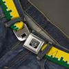 Buckle-Down Seatbelt Belt - Seattle Skyline Yellow/Emerald Green - 1.0" Wide - 20-36 Inches in Length view 2