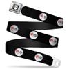 Belt Seatbelt Buckle Corvette C2 Flags Logo Black 32 to 52 Inches view 1