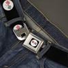 Belt Seatbelt Buckle Corvette C2 Flags Logo Black 32 to 52 Inches view 2