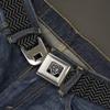 Buckle-Down Seatbelt Belt - Herringbone Black/Gray - 1.0" Wide - 20-36 Inches in Length view 2