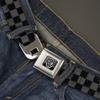 Buckle-Down Seatbelt Belt - Checker Weathered2 Black/Gray - 1.0" Wide - 20-36 Inches in Length view 2