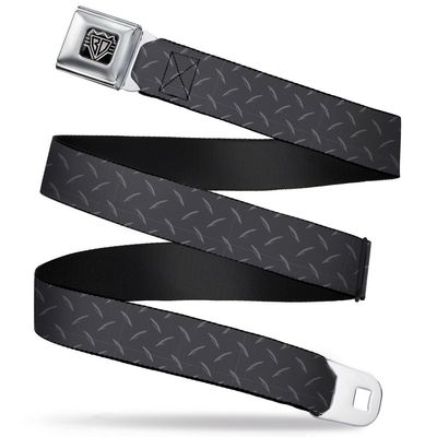 Buckle-Down Seatbelt Belt - Diamond Plate Grays - 1.0" Wide - 20-36 Inches in Length