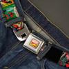 Buckle-Down Seatbelt Belt - Classic ANT-MAN 6-Comic Scene Blocks Black/Red/Grays - 1.0" Wide - 20-36 Inches in Length view 2