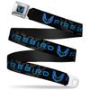 Buckle-Down Seatbelt Belt - Pontiac FIREBIRD/Logo Black/Grays/Blues - 1.0" Wide - 20-36 Inches in Length view 1