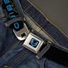 Buckle-Down Seatbelt Belt - Pontiac FIREBIRD/Logo Black/Grays/Blues - 1.0" Wide - 20-36 Inches in Length view 2