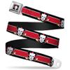 Buckle-Down Seatbelt Belt - Casey Jones Baseball & Hockey Stick C/U Stripe Black/White/Red - 1.0" Wide - 20-36 Inches in Length view 1