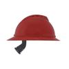 MSA 10167915 V-Gard 500 Full-Brim Hard Hat With Fas-Trac III Ratchet Suspension | Polyethylene Shell, Superior Impact Protection, Self Adjusting Crown Straps - Standard Size in Red view 1