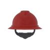 MSA 10167915 V-Gard 500 Full-Brim Hard Hat With Fas-Trac III Ratchet Suspension | Polyethylene Shell, Superior Impact Protection, Self Adjusting Crown Straps - Standard Size in Red view 4