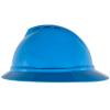 MSA 10167951 V-Gard 500 Full-Brim Hard Hat with 6-Point Fas-Trac III Ratchet Suspension | Polyethylene Shell, Superior Impact Protection, Self Adjusting Crown Straps - Standard Size in Blue view 4