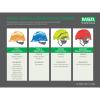MSA 10167921 V-Gard 500 Full-Brim Hard Hat With Fas-Trac III Ratchet Suspension | Polyethylene Shell, Superior Impact Protection, Self Adjusting Crown Straps - Standard Size in Hi-Viz Orange view 3