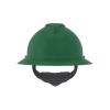 MSA 10167916 V-Gard 500 Full-Brim Hard Hat With Fas-Trac III Ratchet Suspension | Polyethylene Shell, Superior Impact Protection, Self Adjusting Crown Straps - Standard Size in Green view 4