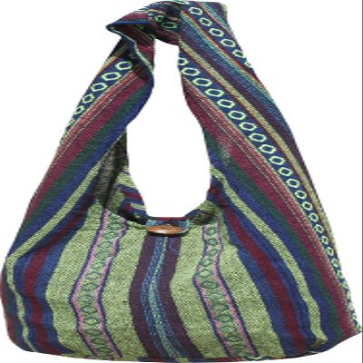 RaanPahMuang Thick Soft Cotton Large Yaam Shoulder Mexican Messenger Bag, X-Large, Green