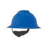 MSA 10167912 V-Gard 500 Full-Brim Hard Hat With Fas-Trac III Ratchet Suspension | Polyethylene Shell, Superior Impact Protection, Self Adjusting Crown Straps - Standard Size in Blue view 1
