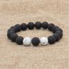 Bivei Lava Rock Stone Essential Oil Diffuser Bracelet - Natural Semi Precious Gemstone Beads Healing Crystal Bracelet view 2