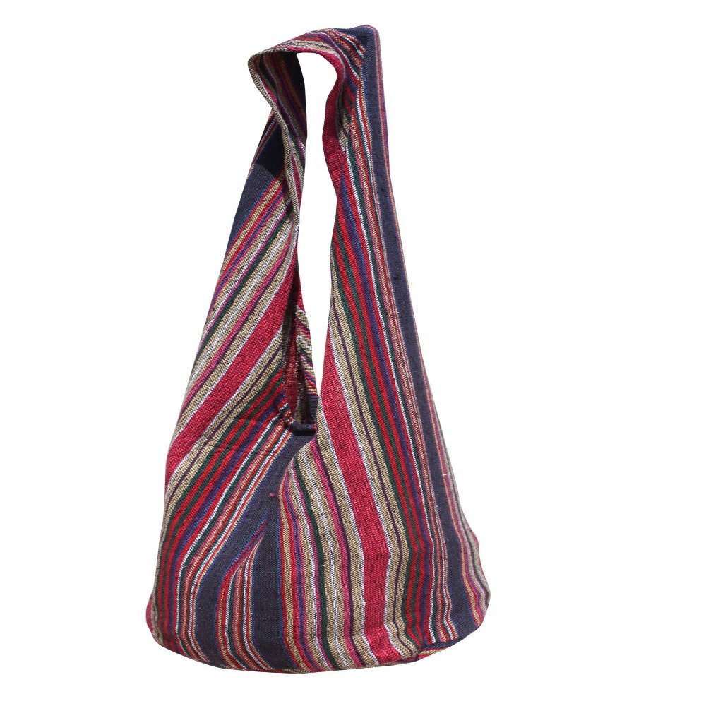 RaanPahMuang Thick Soft Cotton Large Yaam Shoulder Mexican Messenger Bag, Large, Red Blue