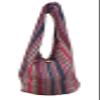 RaanPahMuang Thick Soft Cotton Large Yaam Shoulder Mexican Messenger Bag, Large, Red Blue view 2