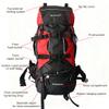 UNISTRENGH 80L Internal Frame Backpack Hiking Camping Backpacking Water Resistant Pack Trekking Bag with RainCover (Red) view 3