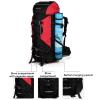 UNISTRENGH 80L Internal Frame Backpack Hiking Camping Backpacking Water Resistant Pack Trekking Bag with RainCover (Red) view 4