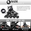 MammyGol Adjustable Inline Skates for Kids with Light up Wheels,Flashing Beginner Blades Skates for Boys and Girls Small -Little Kid (10-13US) view 3