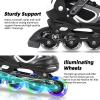 MammyGol Adjustable Inline Skates for Kids with Light up Wheels,Flashing Beginner Blades Skates for Boys and Girls Small -Little Kid (10-13US) view 4