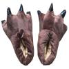 Unisex Plush Paw Claw House Slippers Animal Costume Shoes Brown L view 1