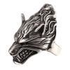 316L Stainless Steel Mens Fierce Black Wolf Skull Head Ring Size 7-13 Punk New Jewelry view 1