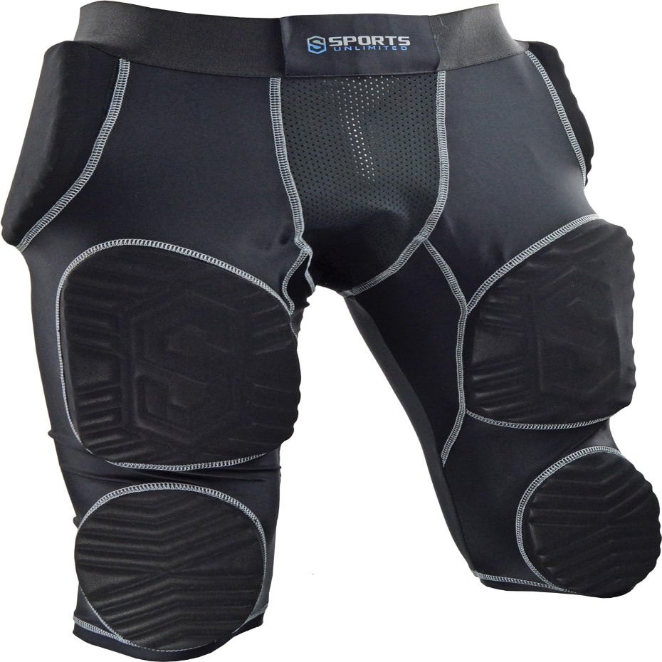 Sports Unlimited 7 Pad Integrated Adult Football Girdle for Men - Flex Thigh Pads - Girdle for Football
